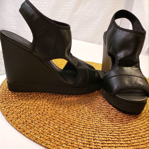 Kenneth Cole Wedge Open Toed Sandals sz 8 NWoB - Picture 2 of 10